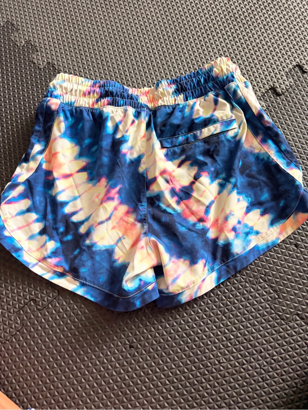 Cat & Jack Blue and Cream Tie-Dye Women's Athletic Shorts